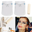 2x Safety Full Face Shield Guard Washable Goggles Face Cover Visor Hat