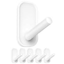 Adhesive Hooks,Heavy Duty Wall Hooks,Towel Hooks for Bathrooms 6 Value Pack