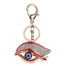 Big Porcelain Eyes Rhinestone Crystal Keychains Top Car Bag Pendant