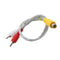 1ft RCA Stereo Audio Cable "Y" Adapter Splitter 1 Female to 2 Male Plug