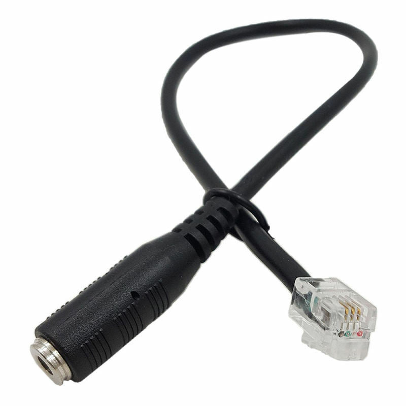 RJ9 to 3.5mm Female Jack Adapter Convertor PC Headset Cable to Avaya HQQ