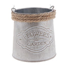 1xDecorative Metal Garden Flower Container Display Bucket Blcony Display