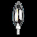 Dimmable E12 2W COB Edison Candle Flame Filament LED Light Bulb Lamp 10*3.5 D1Z5