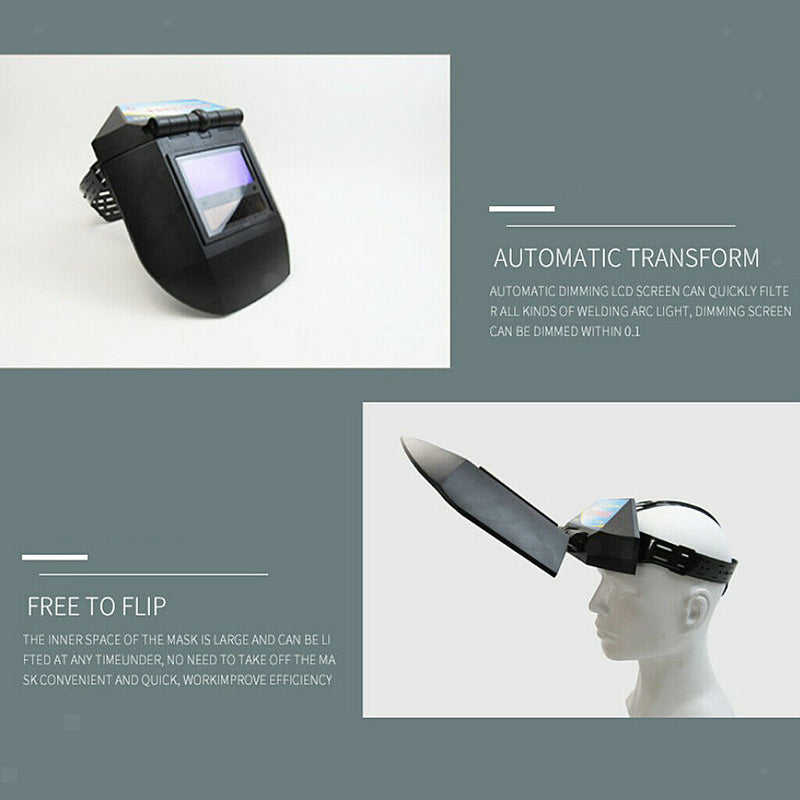 Huge Viewing Welding Helmet True Color, Solar Powered Auto-darkening Welding