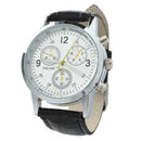 Quartz wristwatch bracelet PU 3 dials of Roman numerals for men A7X3