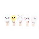 10x lovely color animal wooden clip photo paper craft diy clips with hemp OZ