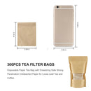 300pcs Tea Bag Filter Paper Strong Penetration Drawstring Kitchen Disposable