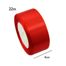 2Rolls 22m Single Face Satin Ribbon Bow Making Gift Wrap Crafts Trimming