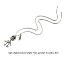 Men Women Titanium Steel Pendant Necklace Casual Tag Hip-Hop Long Alien Shape