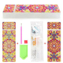 DIY Mandala Special Shaped Diamond Painting Students Pencil Storage Case