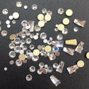 1 Box Square Flatback Glass Nail Rhinestones Mixed Nail Art Decoration Ston