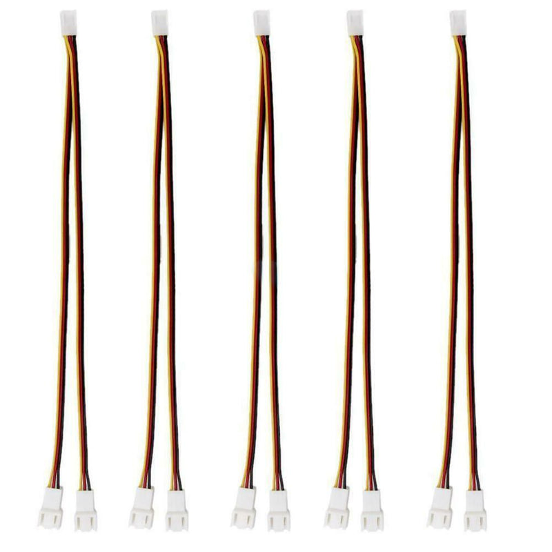 5Pcs 12V 3 Pin Female to 2/3 Pin Male PC Fan Power Splitter Extension Cable