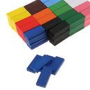 120-piece 12-color Natural Wooden Domino Blocks Set, Racing Tile Game, Building