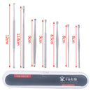 7pcs Ear Wax Pickers set Stainless Steel Earpick Wax Remover Curette Ear Cleane@