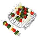 DIY Stainless Steel 2 Layer Grill Rack with 4 Skewer for Electric Air Fryer