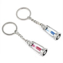 Charm Novelty Metal Hourglass Key Chain Key Ring Couples Trinket Keychains Gift