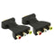 2x Composite HDMI to AV Yellow/Red/White M/F Vedio Connector DVD HD1080P