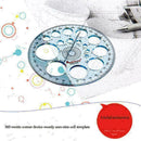 360 Degree Full Circle Plastic Protractor Angle Finder Measuring Ruler Temp I6E7