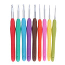 9pcs/set TPR Handle Sewing Needles Crochet Hooks DIY Weaving Knitting Tools