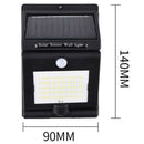 40 LED Solar Motion Sensor Wall Light Waterproof 150 Rotate Garden Street Lamp