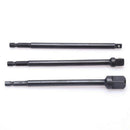 3Pcs Socket Adapter Set Hex Shank to Impact Driver Drill Tool 1/4 3/8 1/2 Inch