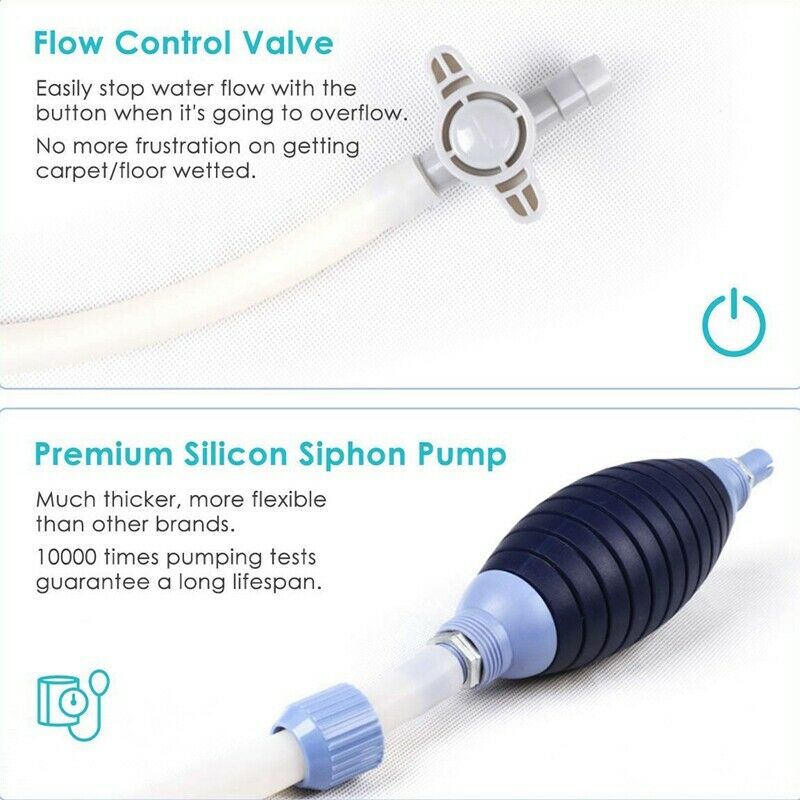 Aquarium Water Changing And Gravel Cleaner Vacuum Tool With Filter Function T3V6