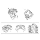 V8 6.2L Simulation Engine Cover Radiator Motor Fan For 1/10 Scale Trx4 Jeep