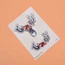 1PC Cute Deer Head Temporary Tattoos Body Arm Leg Waterproof Tattoo Stickers 3c