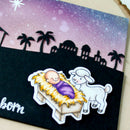 2pcs DIY Metal Cutting Dies Clear Silicone Seal Lamb Newborn Pattern (C) A