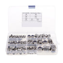 165Pcs Stainless Steel Hex Lock Nut Nylon Insert M3 M4 M5 M6 M8 M10 M12