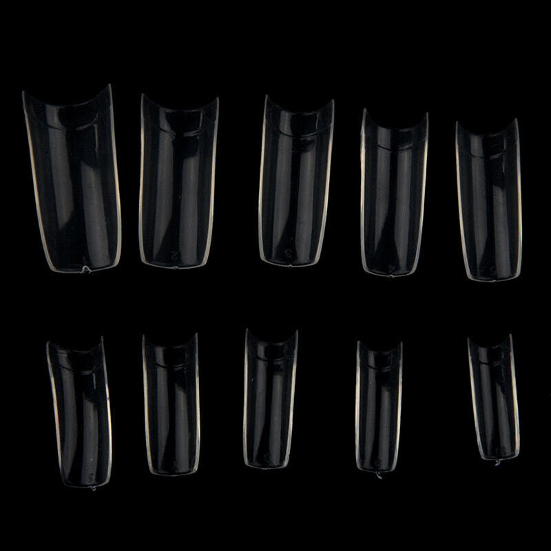 500pcs false nail tips acrylic pieces transparent color French style B1R1