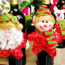 3pcs Santa Claus Snowman Deer Red Wine Bottle Cover Christmas Xmas Decor