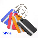 5 Pcs Holiday Metal Travel Luggage Baggage Suitcase ID Tag Buckle Address L
