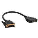 Dvi-D Male (24+1) To Two Hdmi Dual Female Y-Splitter Video Cable Adapter 30 R8P1