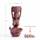 Purple Clay Backflow Incense Burner Sandalwood Ceramic Censer Tea Decoratio
