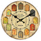 Home Decor Wall Clock Retro Style Round Wooden Shabby Chic Art Works Old Town