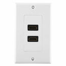 HDMI 2-Ports Wall Face Plate Panel Outlet 1080p Cover Coupler Socket HOT X8T2