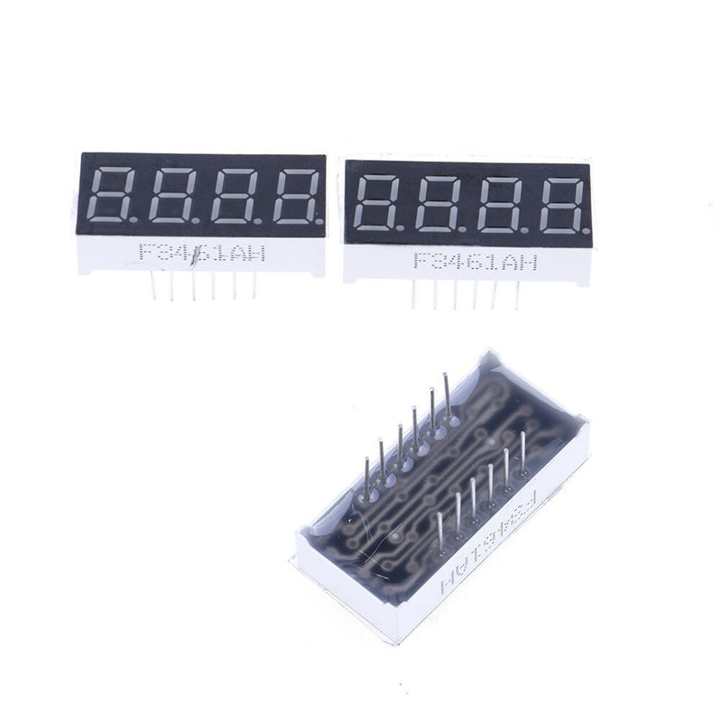 2pcs 0.36 inch 4 digit led display 7 seg segment Common cathode Bright Red B Bj