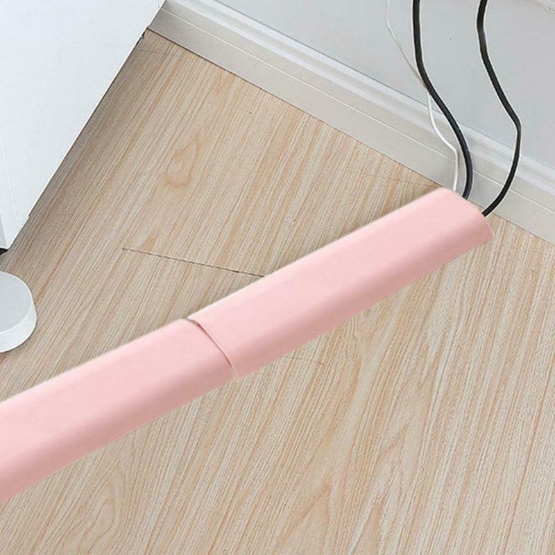 Self-Adhesive Raceway Wall Cord Duct Cover Cable Duct Ties Fixer (Pink)