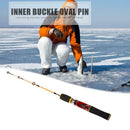 Ice Fishing Rod Winter Outdoor Portable Fishing Pole Tackle Tool Red 52cm