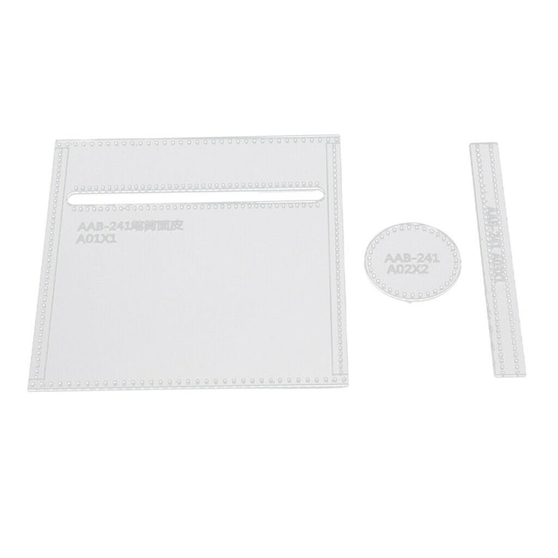 1 Set Acrylic Templates Leather Craft Brush Pot Pen Pencil Holder Pouch Case