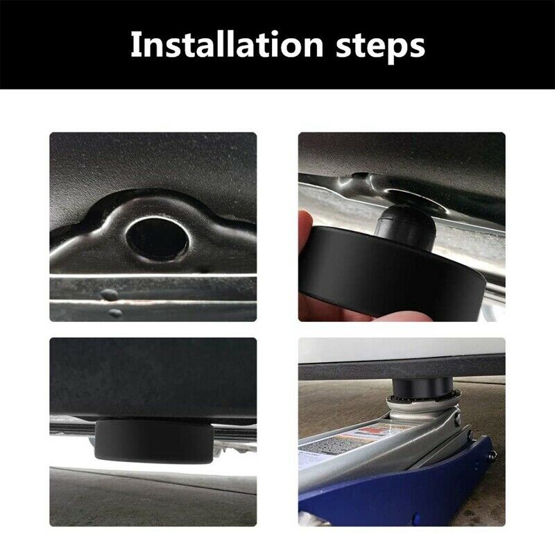 4 Pack Car Jack Lift Pad Adapter Tool Rubber Jack Pads Frame for All Tesla  J9K1