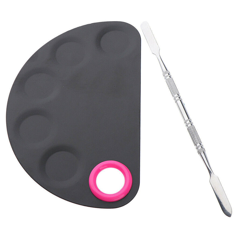 Pro Makeup/Nail Art Pigment Mixing Color Foundation Palette With Spatula Kit