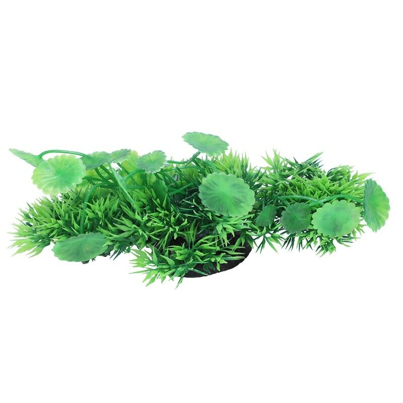 Plastic Green 8.7 inchWide Artificial Plants for Aquarium Fish Tank G4F8