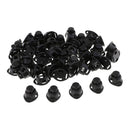 50Pcs/Lot Black Plastic Toggles Spring Stop Drawstring Rope Cord Locks Ends