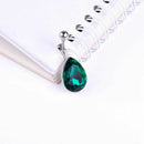 Fashion Tear Drop Rhinestone Button Barbell Bar Belly Navel Ring Body Pierc S8I3