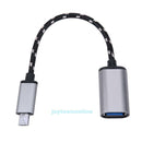 Braided Micro USB Male to USB Female OTG Adapter Cable for Android Smart Phone