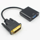 1 x 25cm DVI-D 24+1 Pin Male to VGA 15Pin Female Active Cable Adapter C AOE