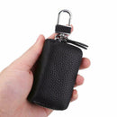 Black PU Leather Universal Key Fob Holder Bag Cover Key Case For Car Au YXO FTW