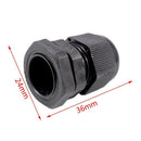 50 x Black Plastic Waterproof Connector PG11 5-10mm Diameter Cable Gland L8B4